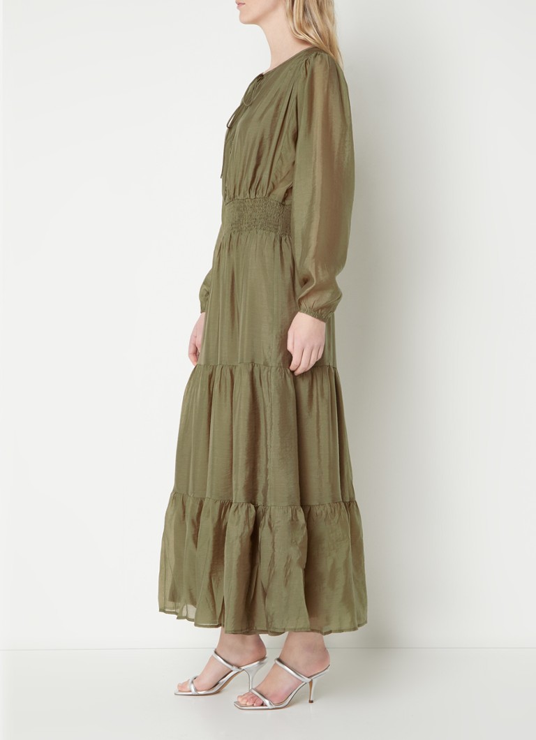 Vestido túnica largo de lyocell con mangas abullonadas de Aaiko Agacia.