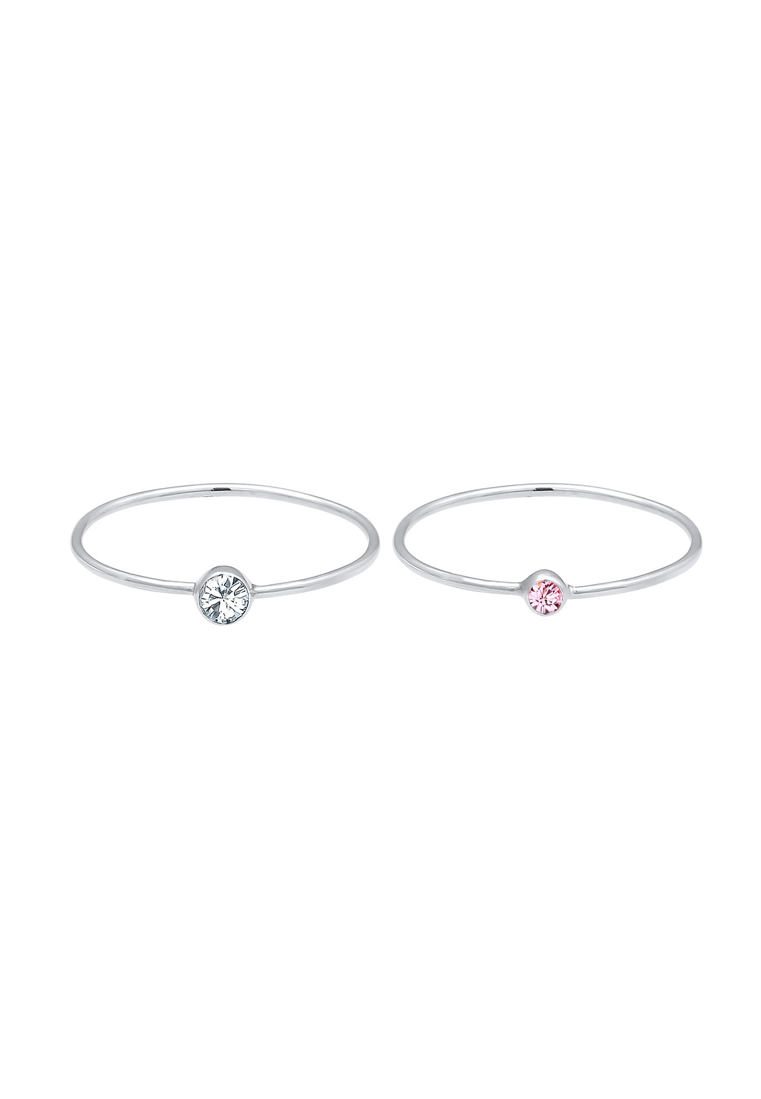 Elli Women's Elegant Basic Set with 925 Sterling Silver Crystals