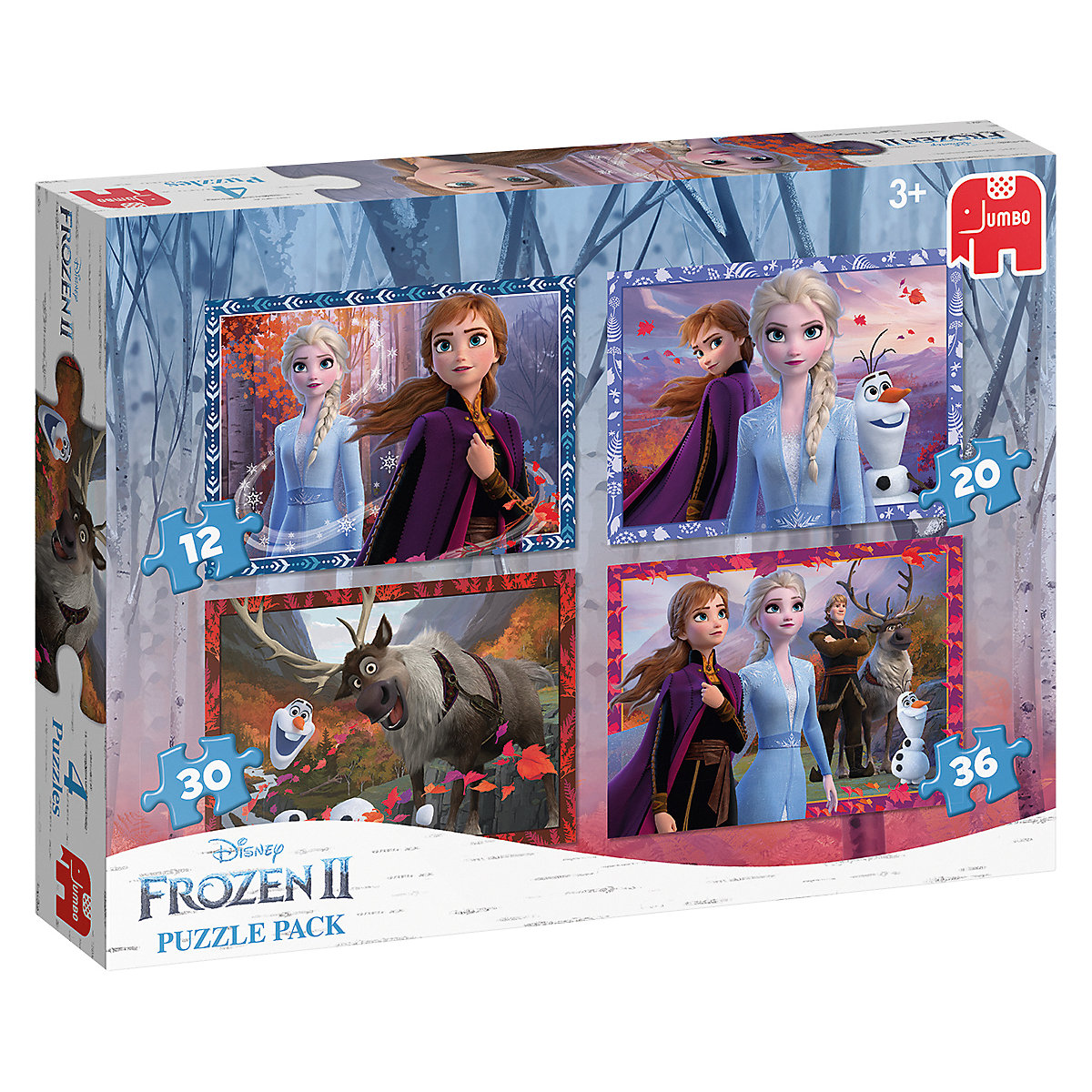 4in1 Puzzle Pack - Die Eiskönigin 2 (12/20/30/36 Teile)