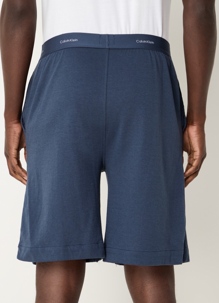 Calvin Klein pajama shorts with logo waistband and side pockets
