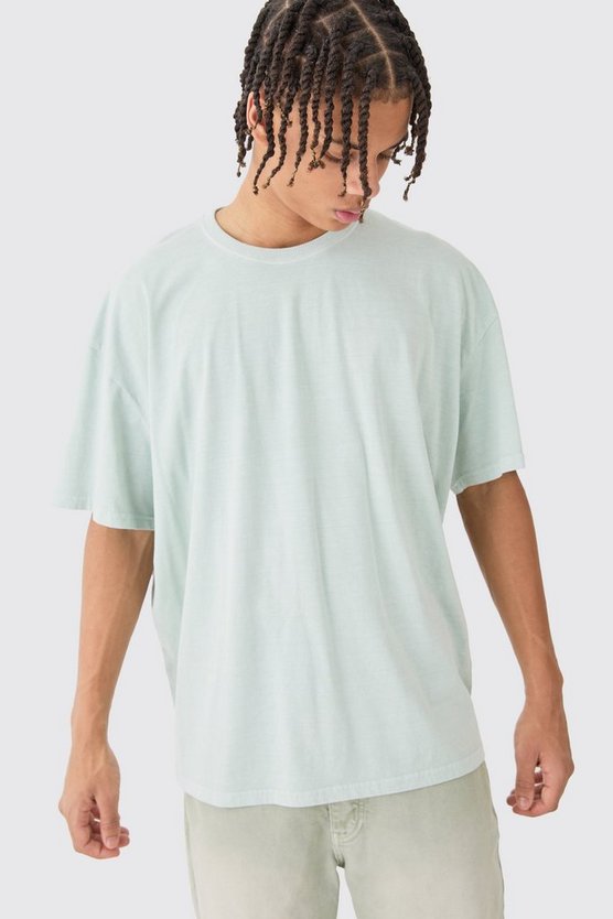 Oversize T-Shirt mit Homme Worldwide Print