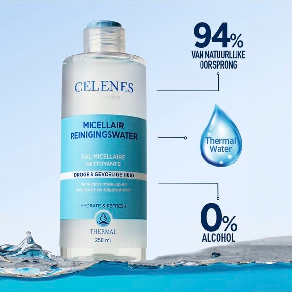 Celenes By Sweden Micellar Cleansing Water 250ml, dry and sensitive skin