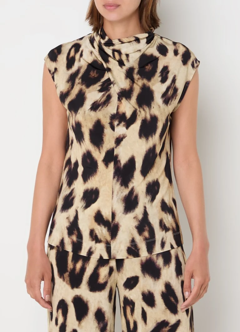 Claudia Sträter Top with leopard print