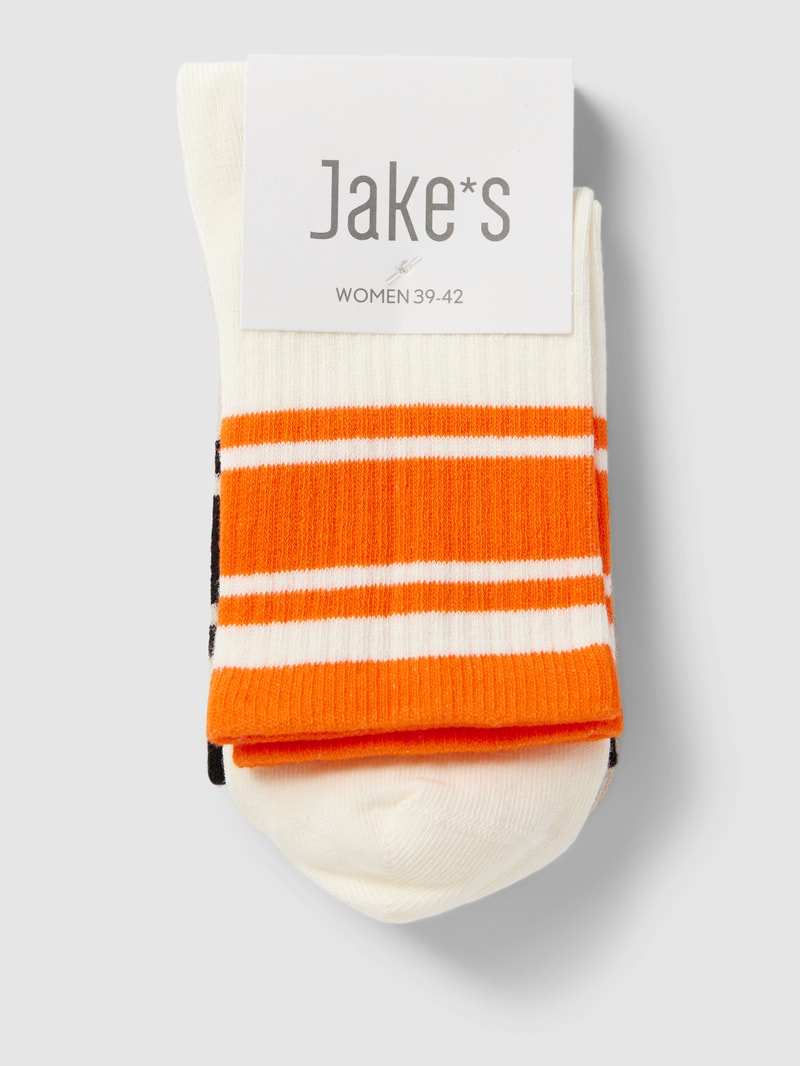 Socken im unifarbenen Design im 2er-Pack in orange