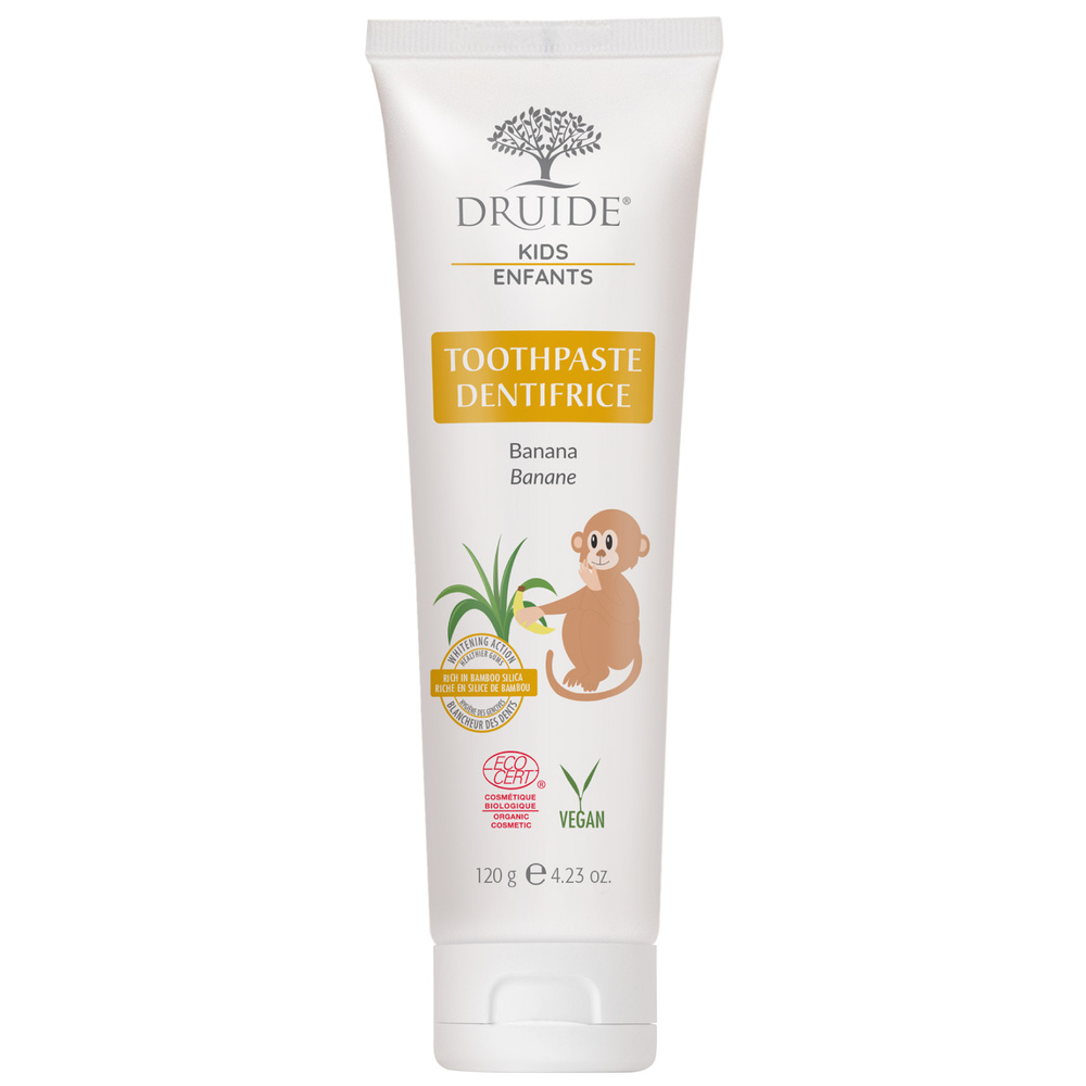 druide Dentifrice Banane Dentifrice enfant à la banane. Formule saine, naturelle et bio | Druide
