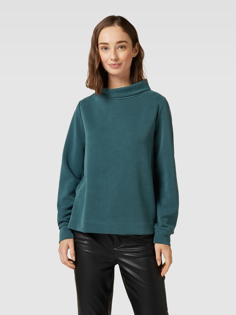 Sweatshirt mit Stehkragen Modell 'Getsomi' in bottle