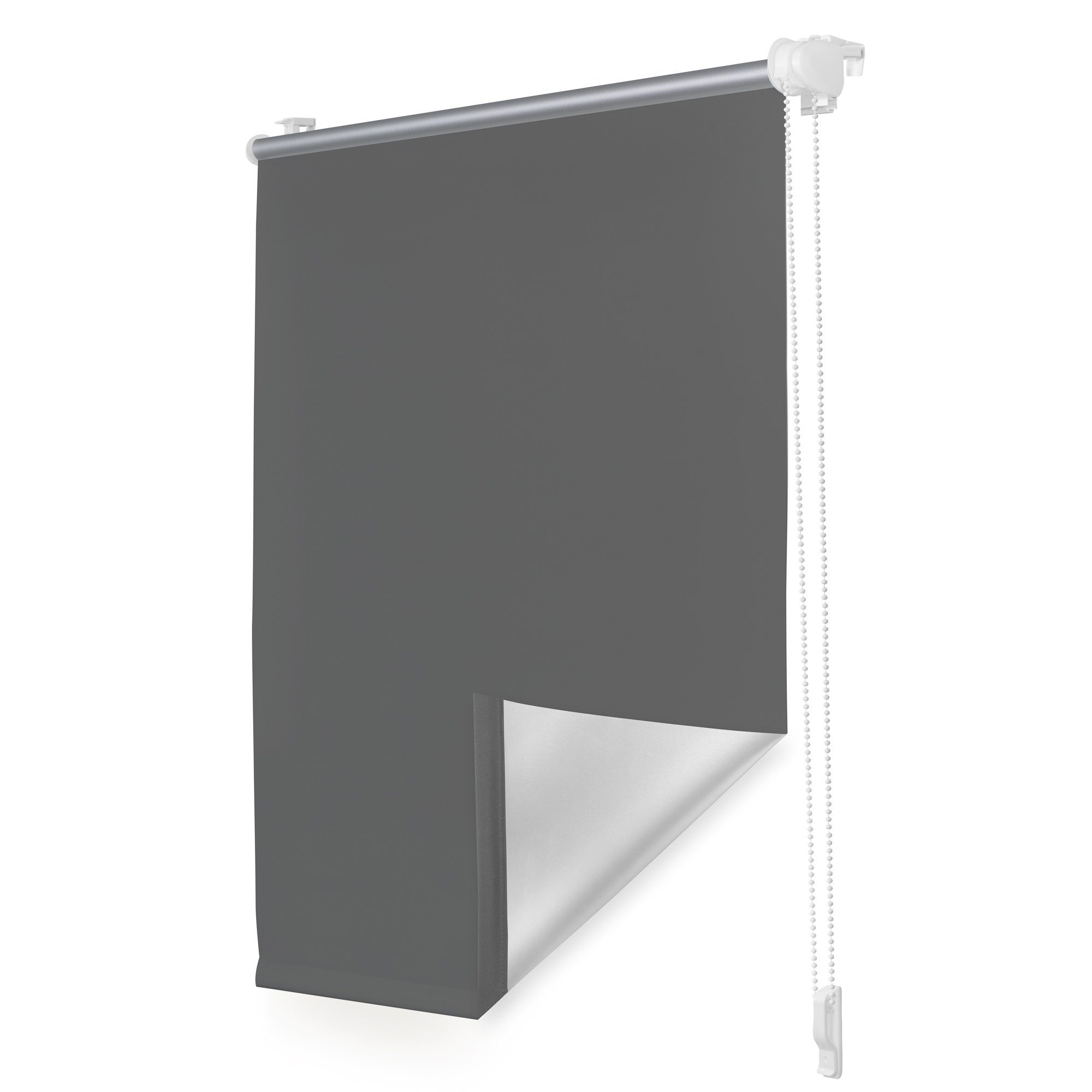 Rollo Thermo-Rollo, Roomy, verdunkelnd, Klemmbar, Anschraubbar, freihängend, Klemmbar, Anschraubbar, Klemmfix ohne Bohren Verdunkelungsrollo Hitzeschutzrollo Sichtschutz, verdunkelnd, abdunkelnd, verstellbare Klemmträger, freihängend, Thermo-Funktion