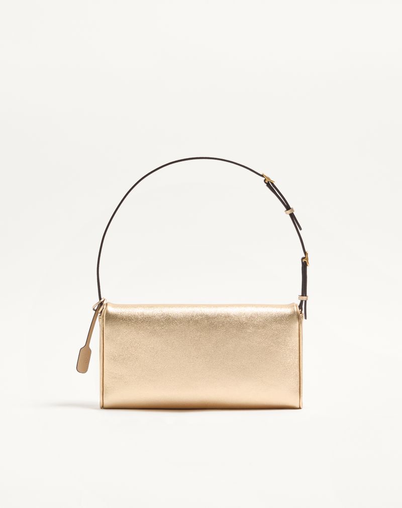Bolsa de ombro pequena Valentino Garavani Devain em couro napa laminado