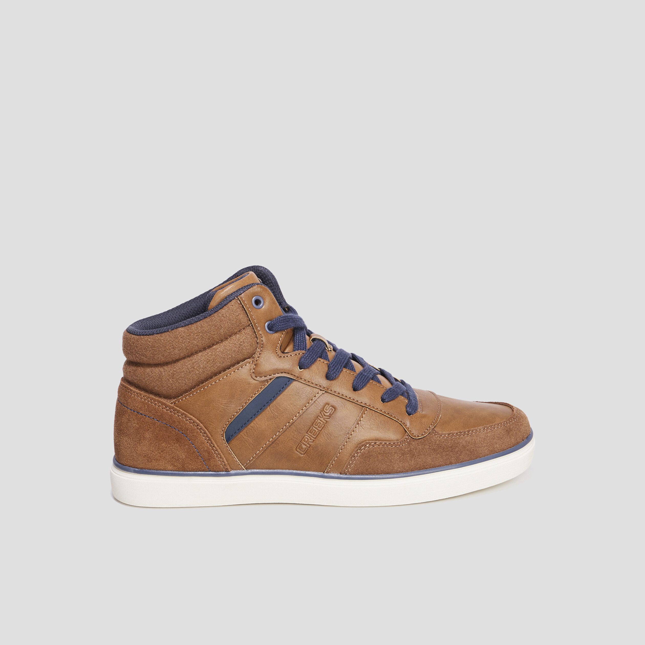 Baskets montantes à lacets Creeks Kibo marron homme | La Halle