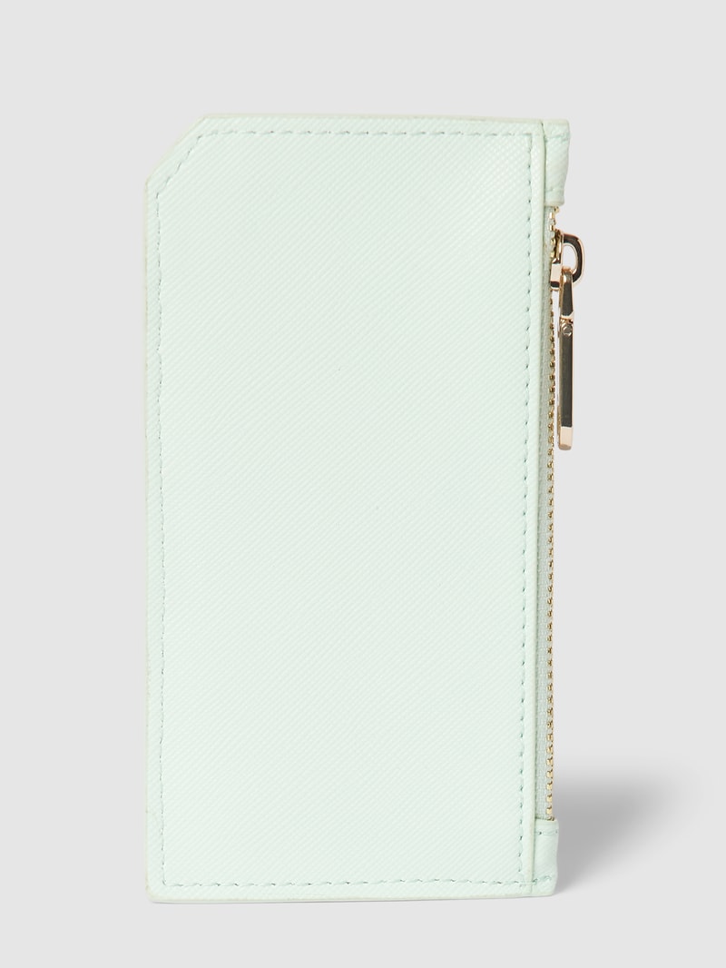 Kartenetui mit Label-Applikation in metallic in mint