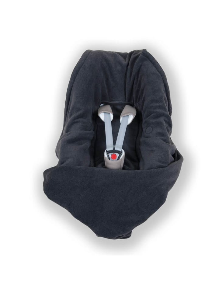 Hoppediz Babydecke Fleece Einschlagdecke für Autositz und Kinderwagen in anthrazit günstig kaufen 80 x 80 cm