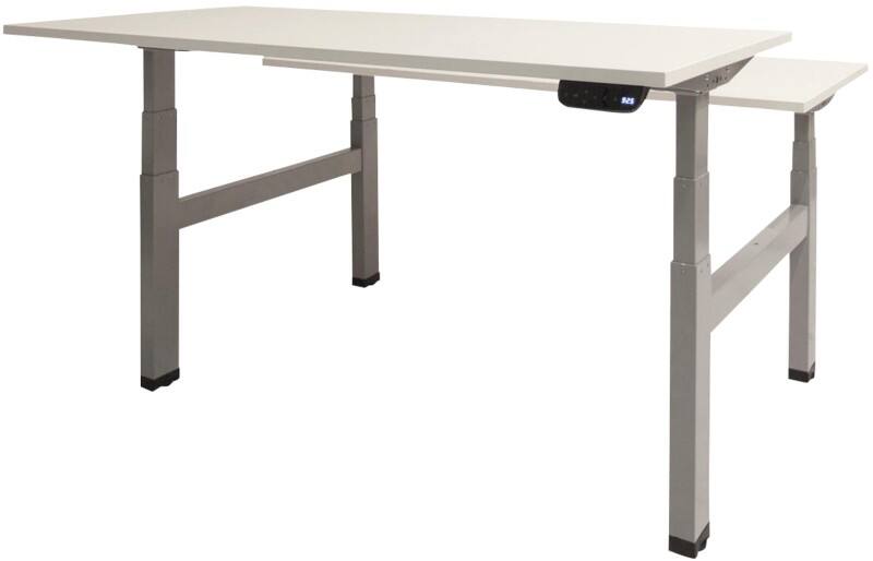 Schaffenburg Höhenverstellbar Sitz-Stehschreibtisch Rechteckig Holz Aluminium T-Fuß 1.200 x 800 x 645 mm