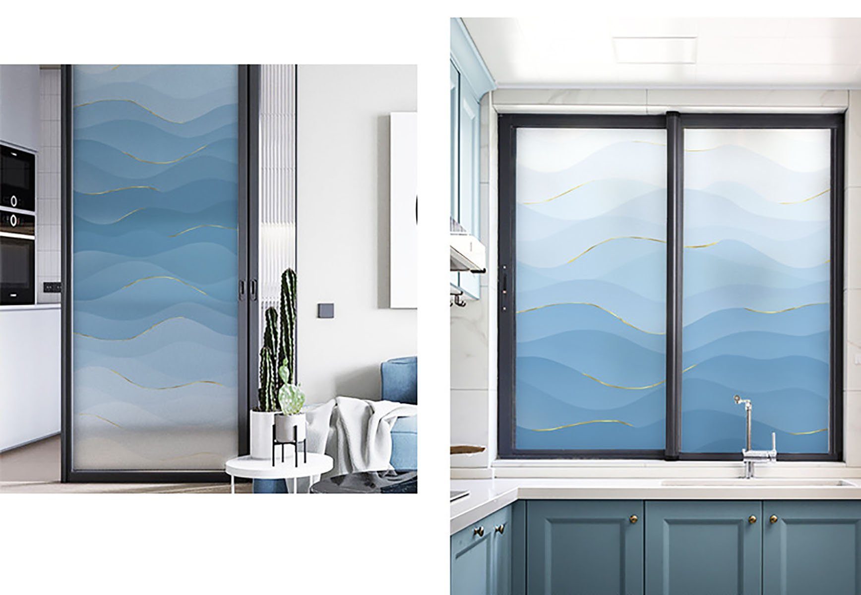 Fensterfolie Fensterfolie Mattierte Fensterfolie Klebstoff Blickdicht Anti-Peeping, aikidio