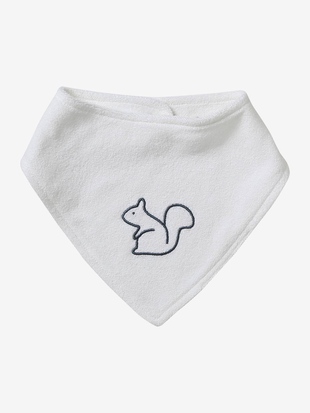 Vertbaudet 3er-Pack Baby Halstücher, Frottee - pack graublau waldfreunde