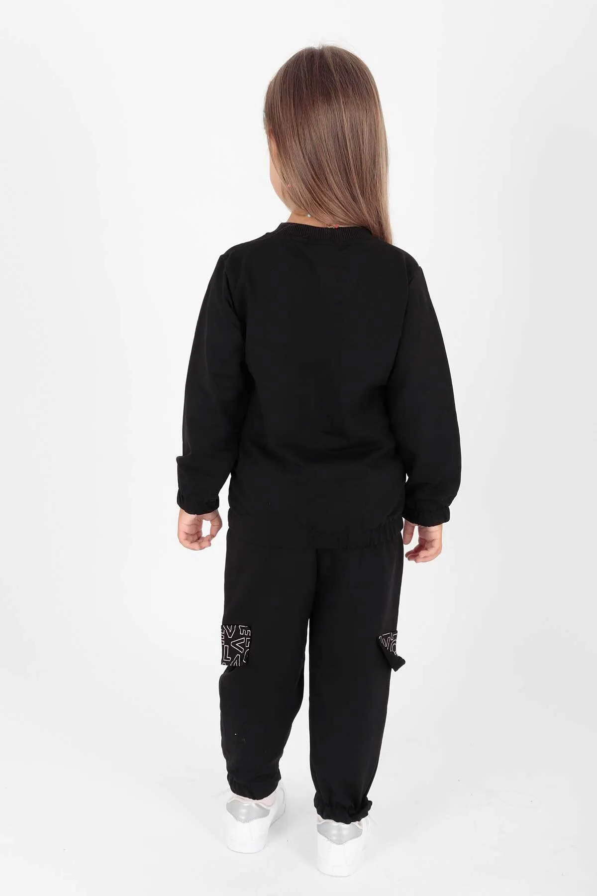 AHENGİM  Mädchen-Trainingsanzug-Set mit Taschendruck Ak2232
