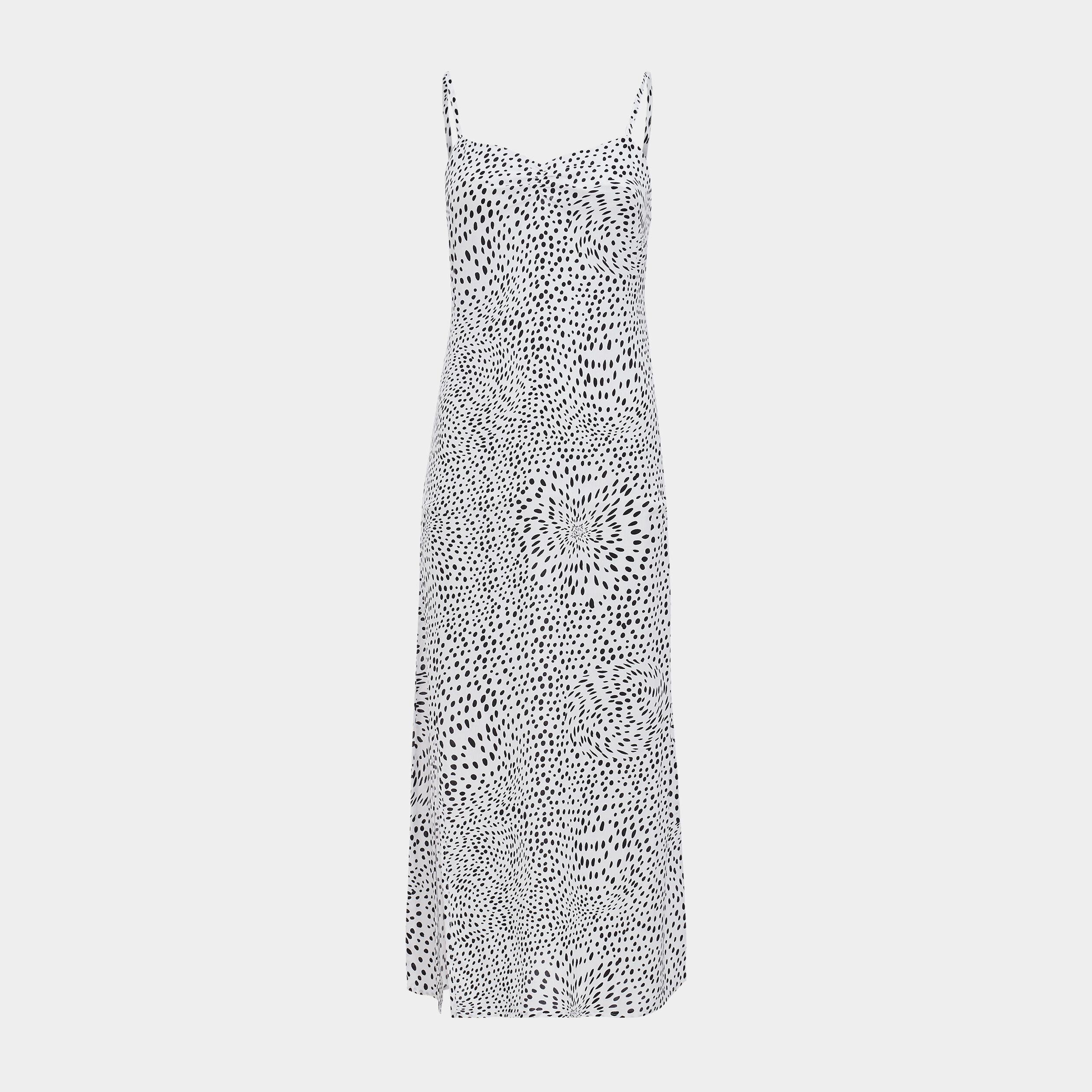 Robe longue droite fendue à bretelles ecru femme | La Halle