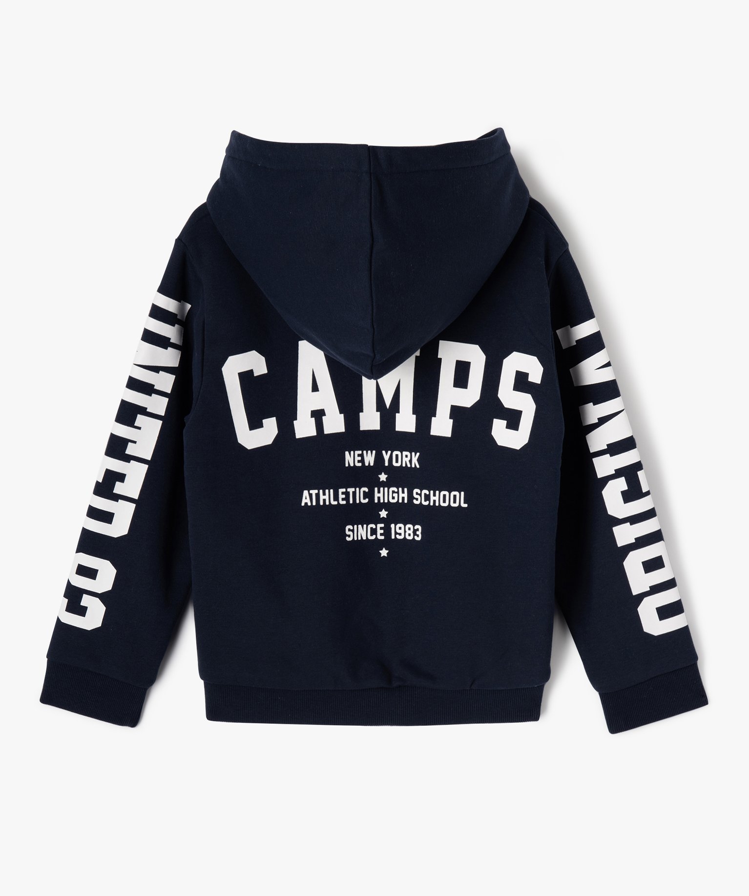 Sweat zippé doublure fourrure imitation Garçon - Camps United marine | GEMO