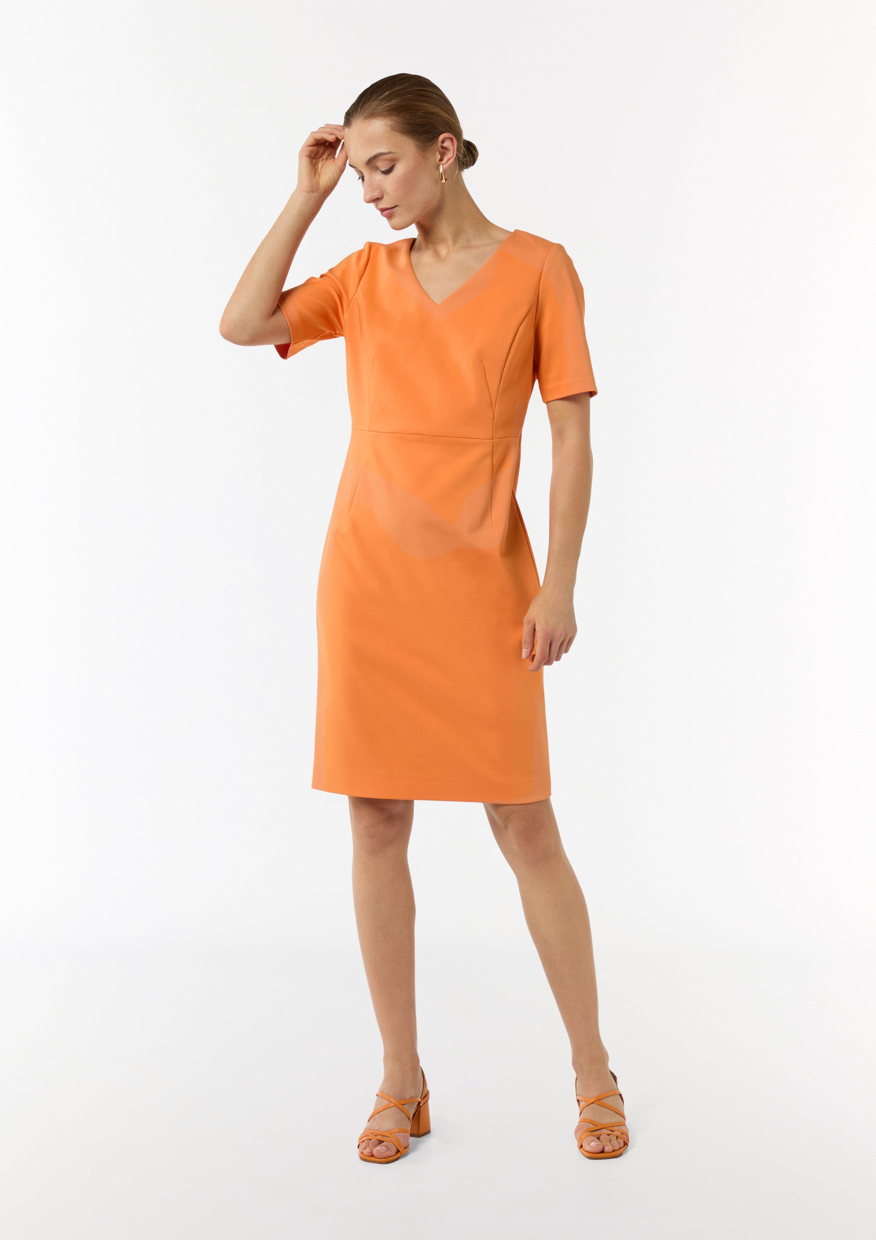 Etuikleid aus Baumwollmix - orange