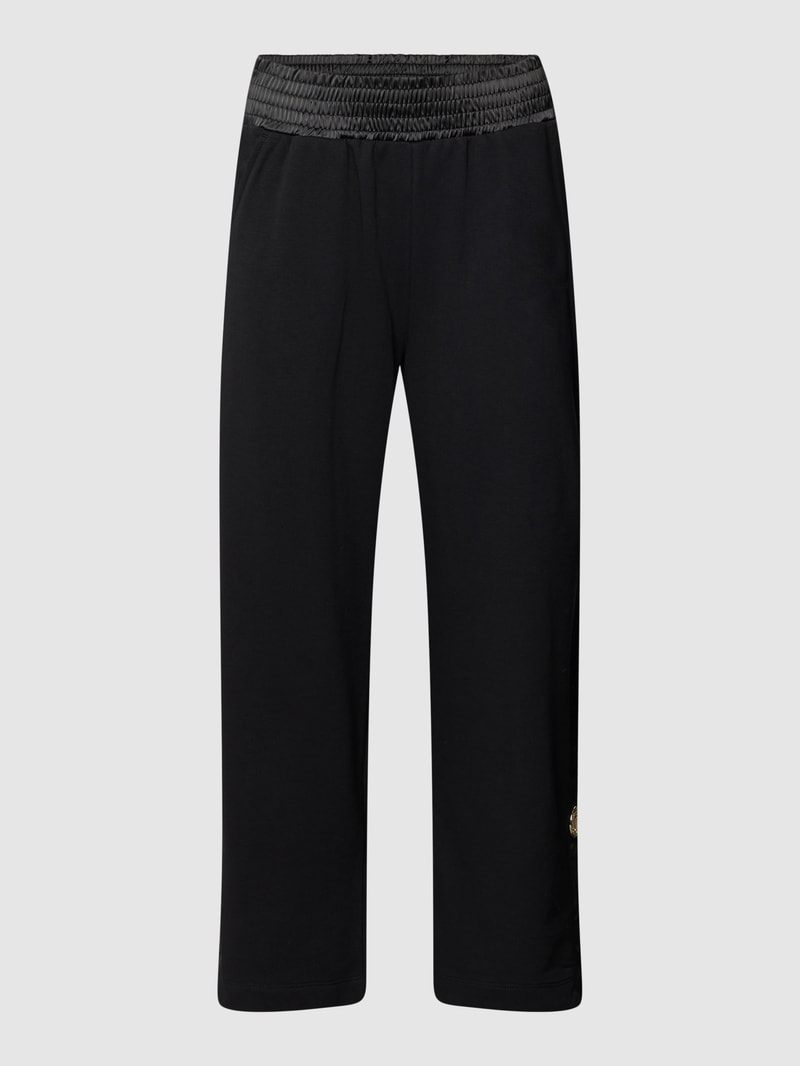 Sweatpants mit Label-Detail in schwarz