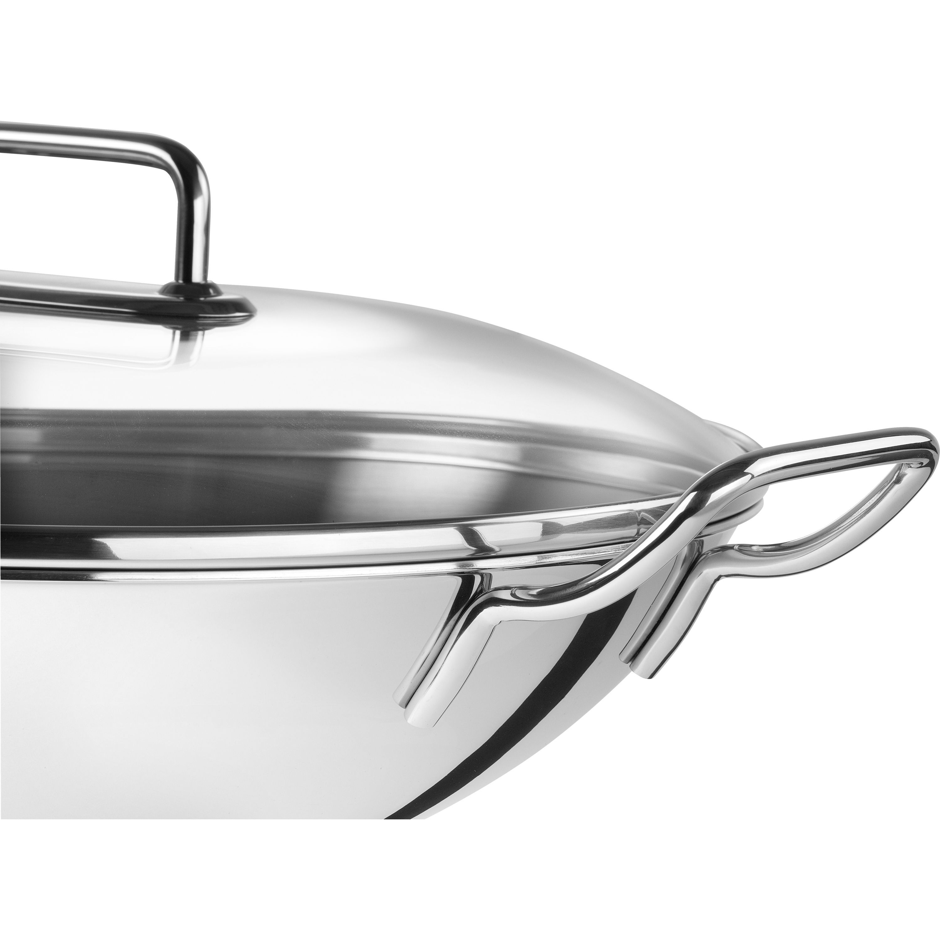 Wok 32 cm, 18/10 Edelstahl