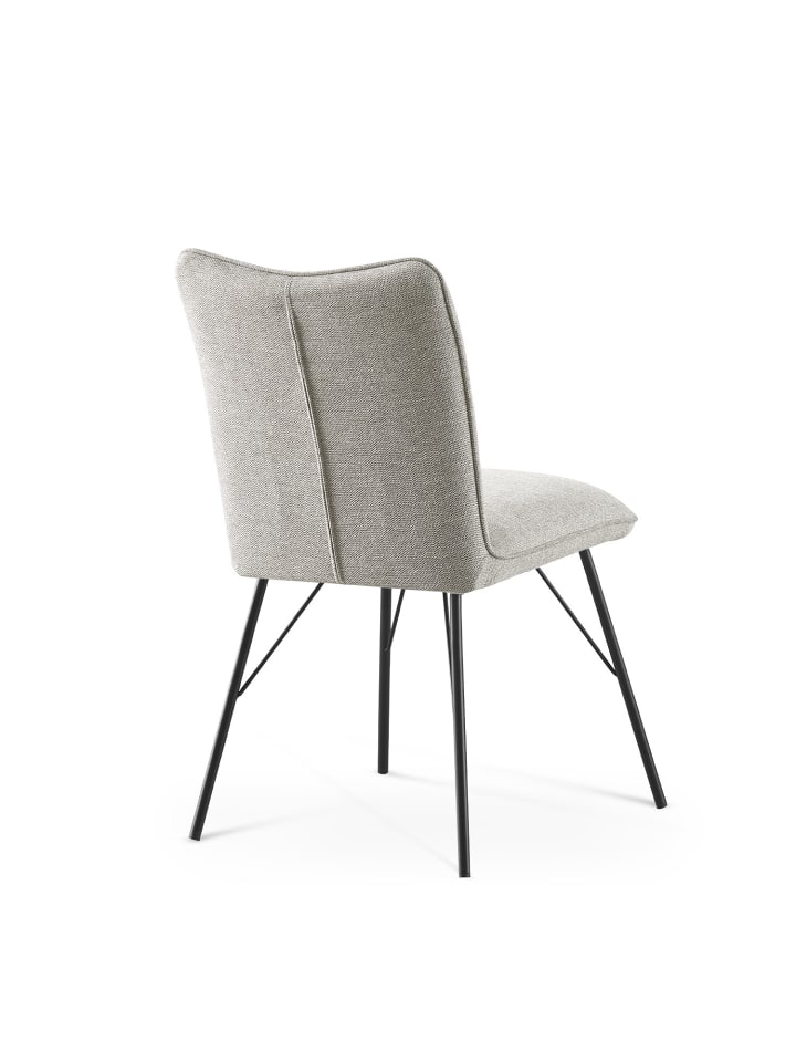 B&D Home 2er-Set: Esszimmerstuhl NELE in Grau - (B)49 x (H)85 x (T)61,5 cm günstig kaufen onesize