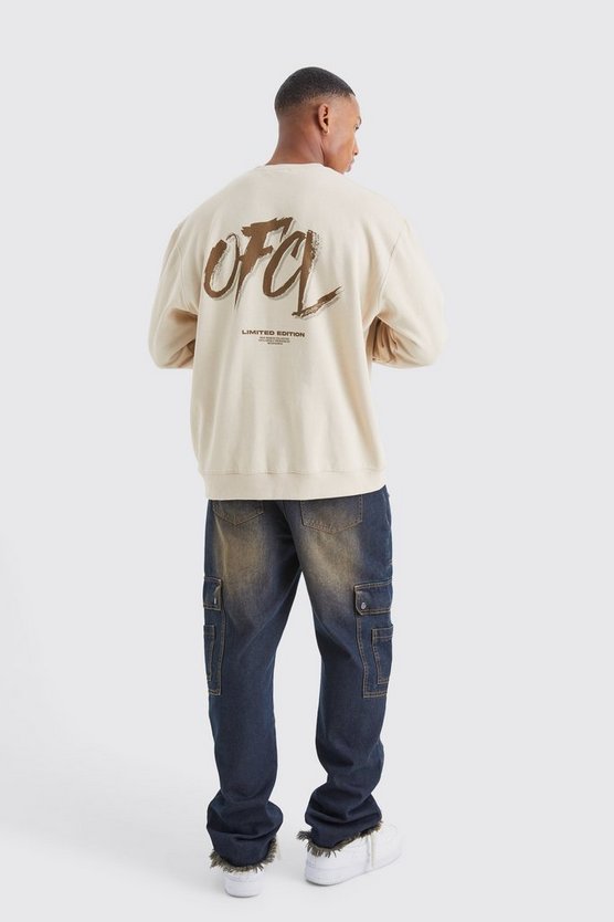 Oversize Sweatshirt mit Official-Print