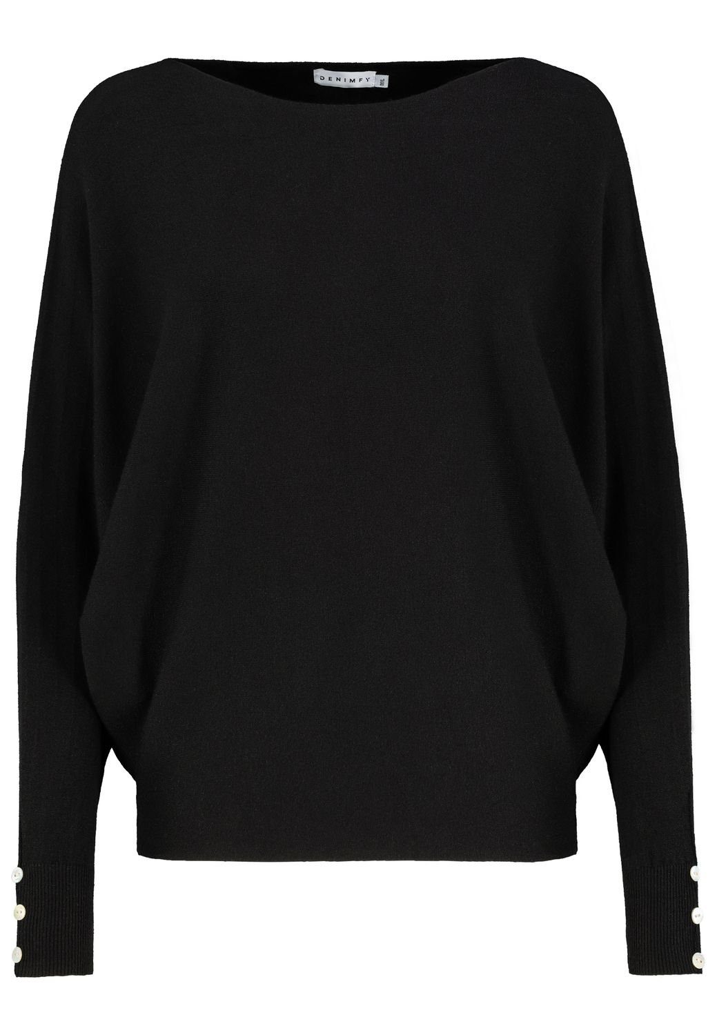 DENIMFY Strickpullover Damen Rundhals Sweatshirt DFGreta Oversize Fit mit Fledermausärmeln