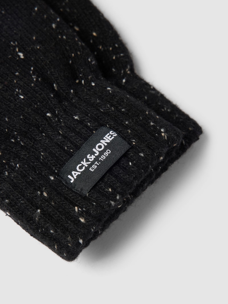Handschuhe mit Label-Detail Modell 'CLIFF' in schwarz