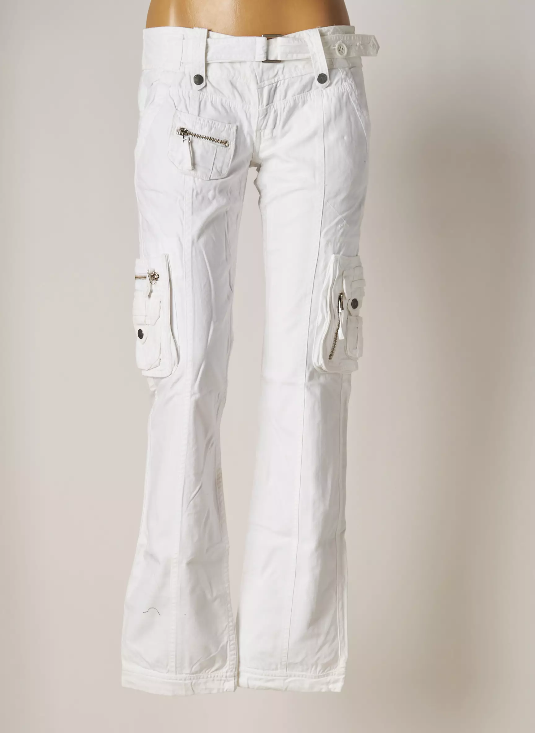 Freeman T Porter Pantalons Cargo Femme couleur beige