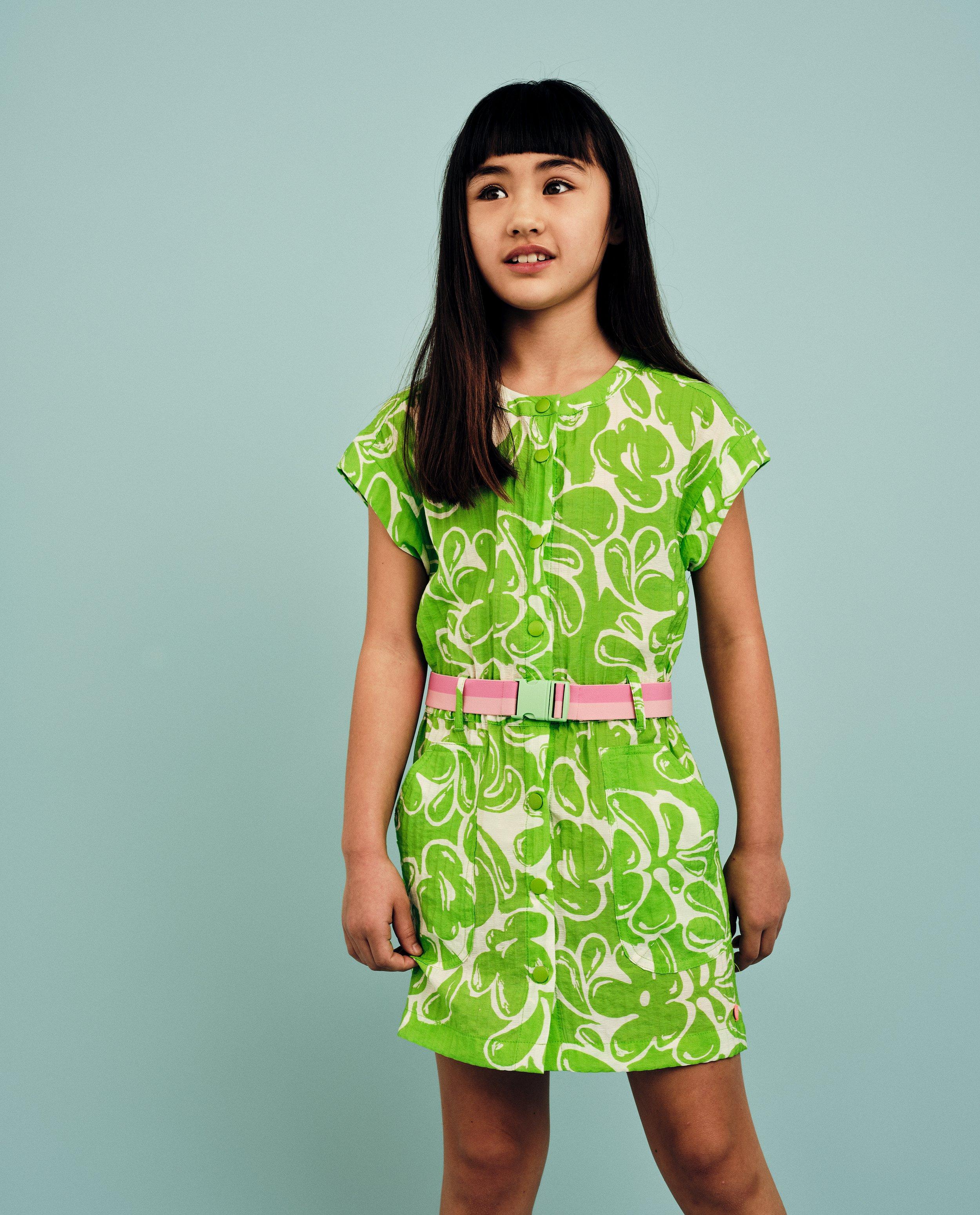 Rochie CKS cu textură verde aprins