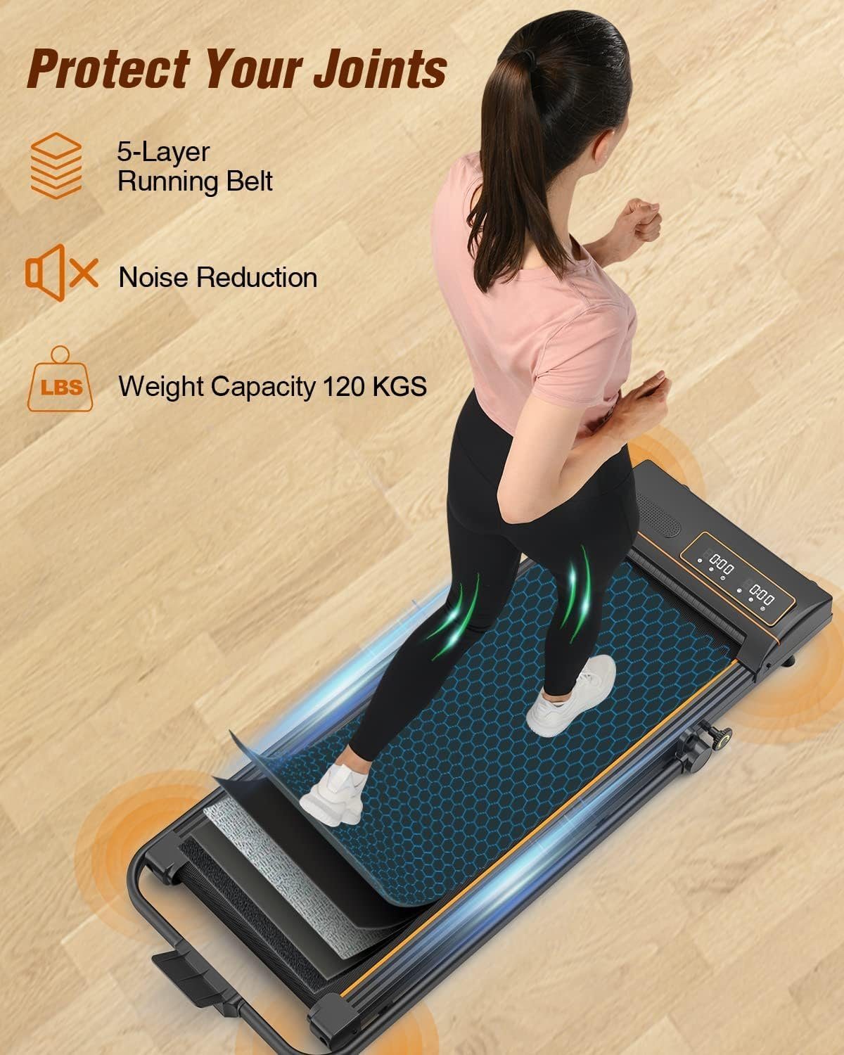 TODO Laufband (Laufband für Zuhause Klappbar,mit 1-12 KM/H Fitnessgeräte hat 2 Modi), Motor Mit Fernbedienung und LCD-Anzeige, Geräuschreduzierung