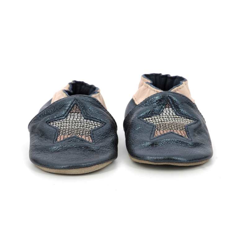 Chaussons cuir tannage vegetal Star Stripe