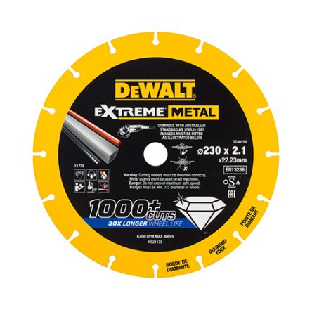 Accessori DeWalt DT40255-QZ Disco da taglio per metalli Extreme 230 x 22,23 x 2,1 mm