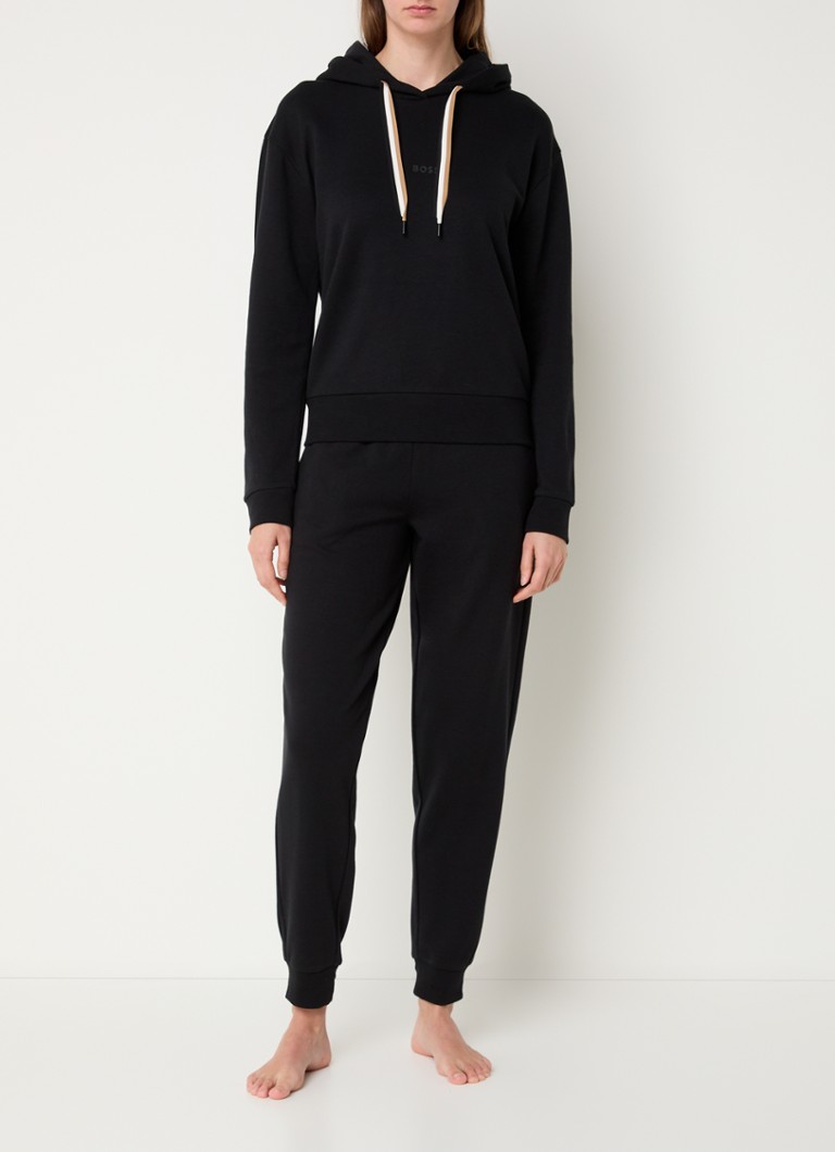 Hanorac HUGO BOSS cu logo din amestec de lyocell