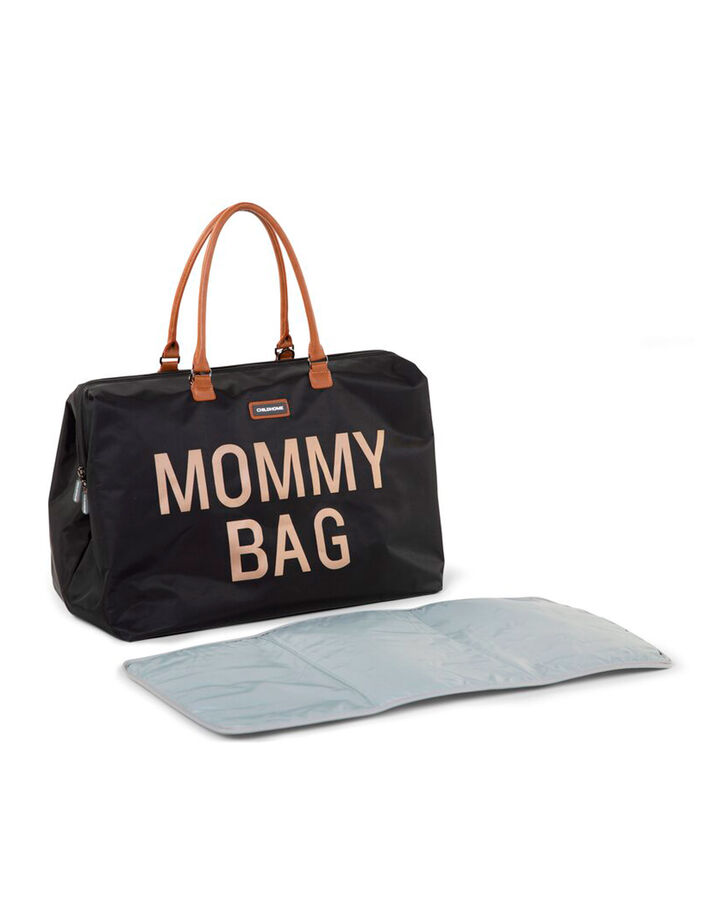 Sac à langer Mommy Bag noir typo or CHILDHOME