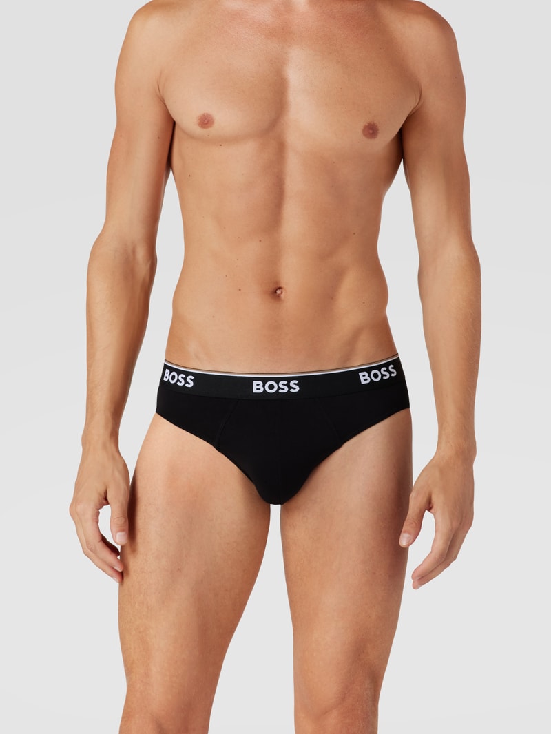Slip mit Label-Details im 3er-Pack Modell 'Power' in rot