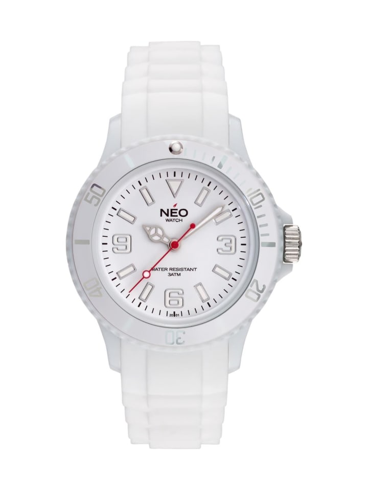 NEO Watch NEO Watch Armbanduhr aus Kunststoff in Weiß günstig kaufen onesize