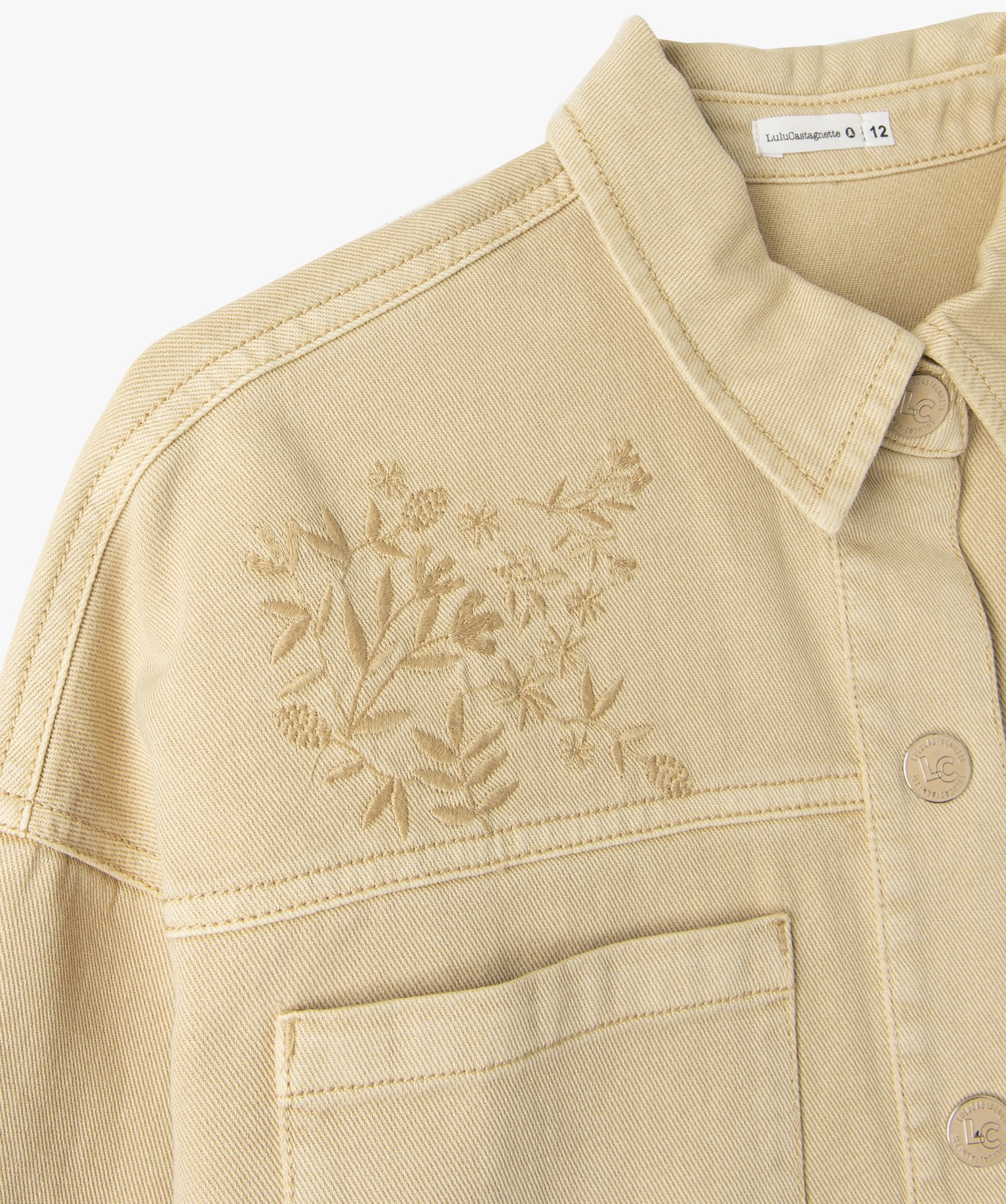 Veste fille avec motifs brodés - LuluCastagnette beige | GEMO