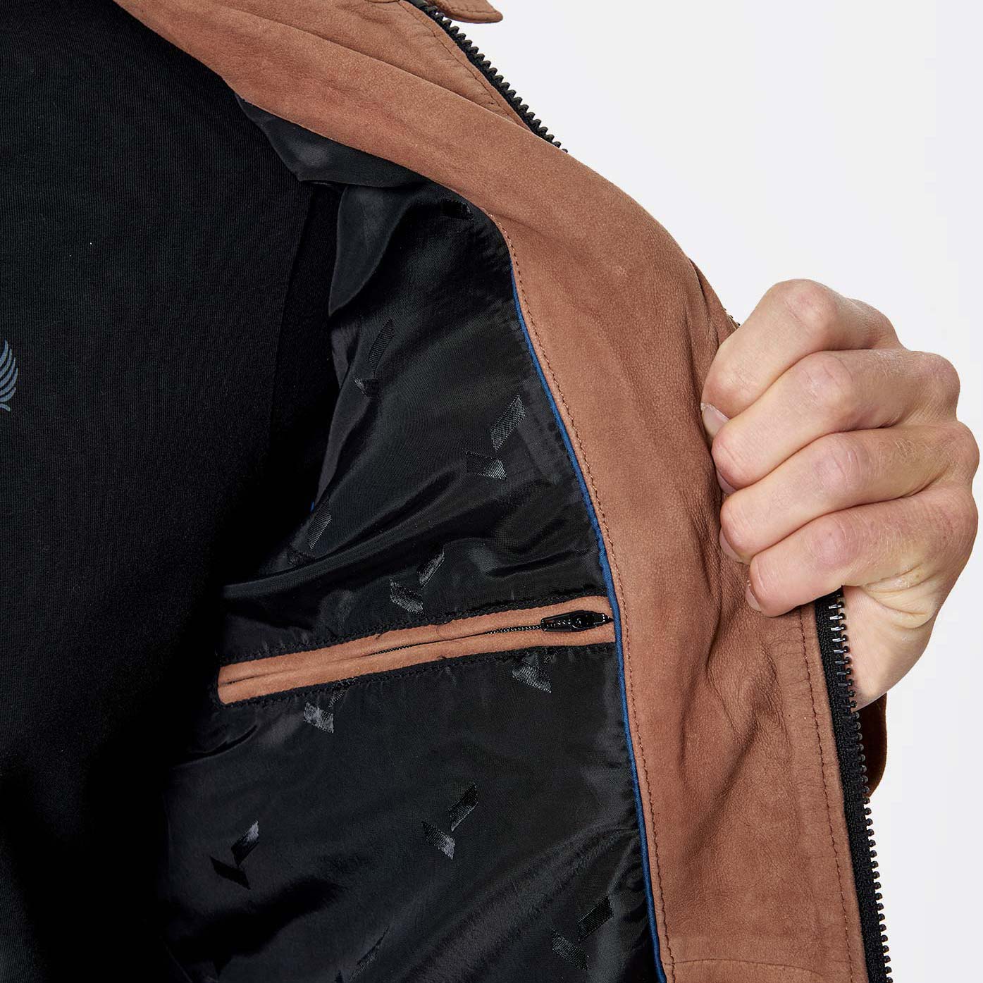 SOMA   Veste en cuir marron Homme