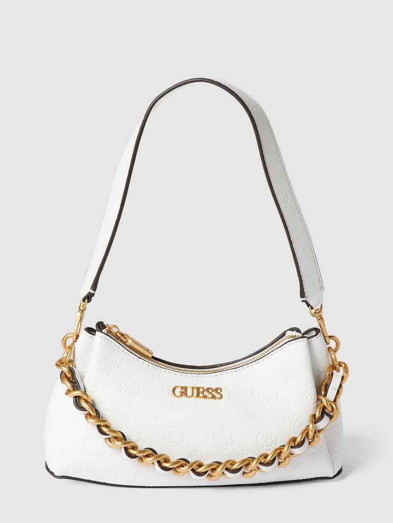 Shoulder Bag mit Strukturmuster Modell 'GEVA' in weiß