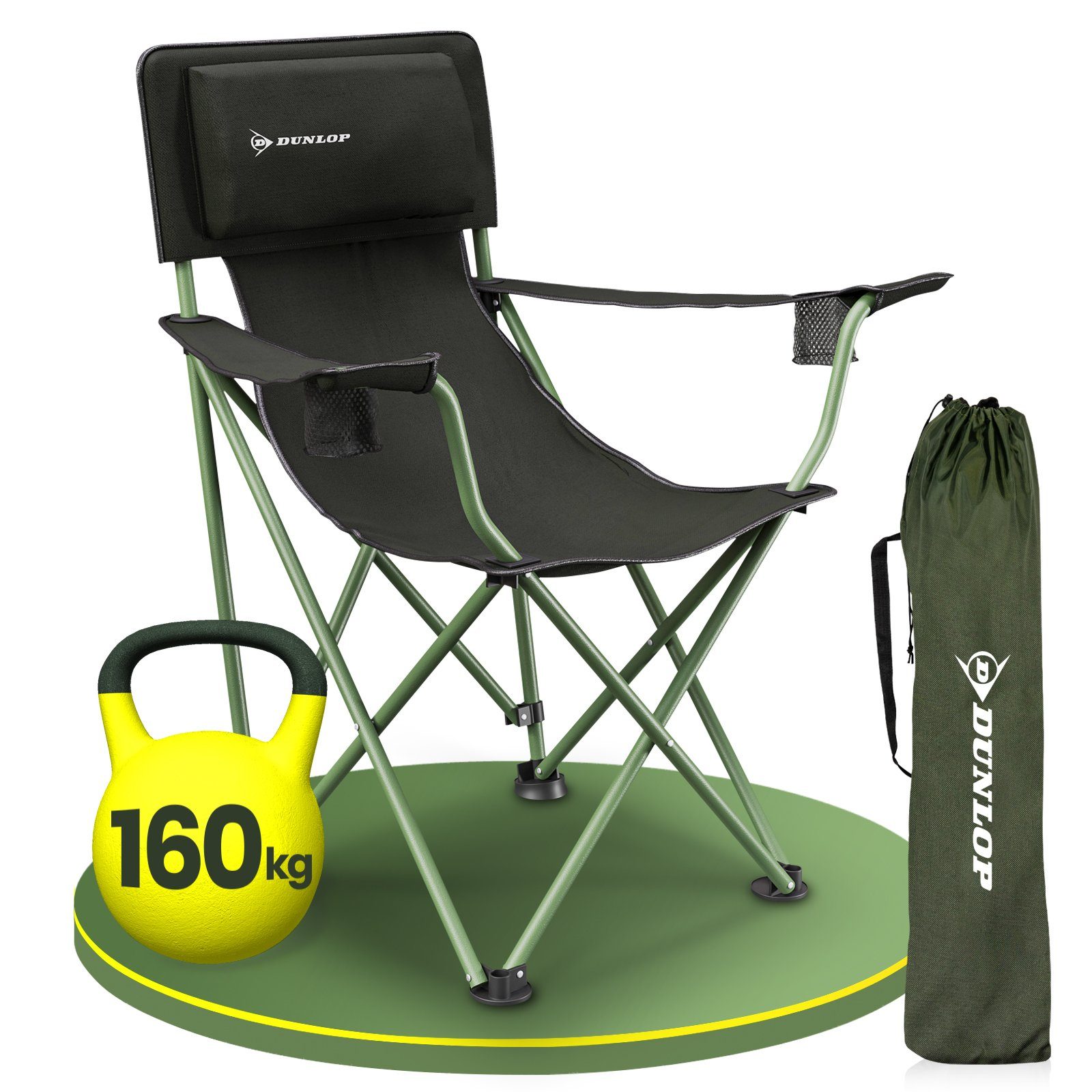 Dunlop Campingstuhl Campingstuhl faltbar XXL
