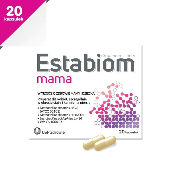 „Estabiom Mama“, preparatas moterims, ypač nėštumo ir žindymo laikotarpiu, kapsulės