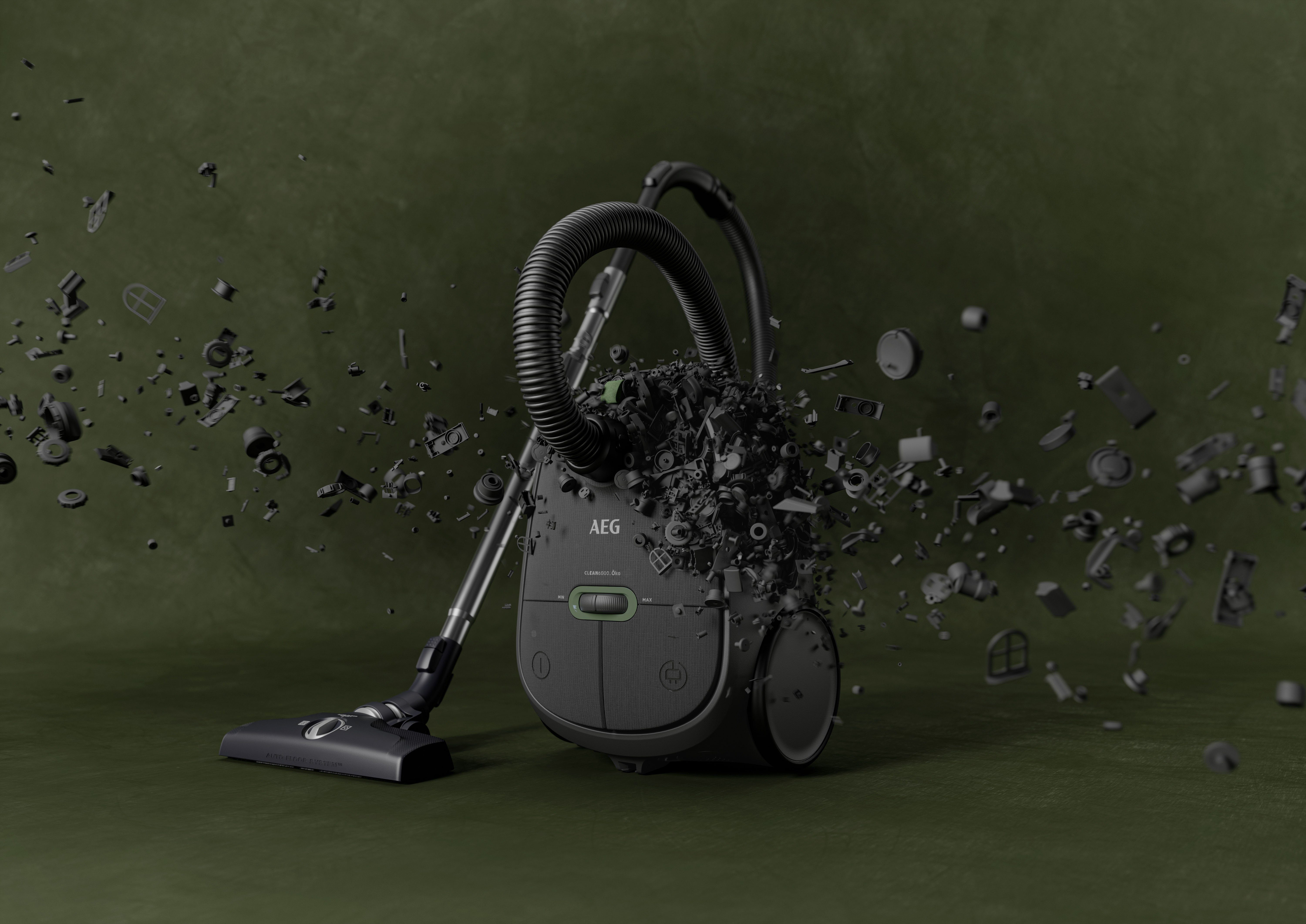 AEG Bodenstaubsauger CLEAN 6000 ÖKO (AB61C2ÖKO), 850 W, mit Beutel, hohe Saugleistung, inkl. Zusatzdüsen, 65 % Recyclingkunststoff