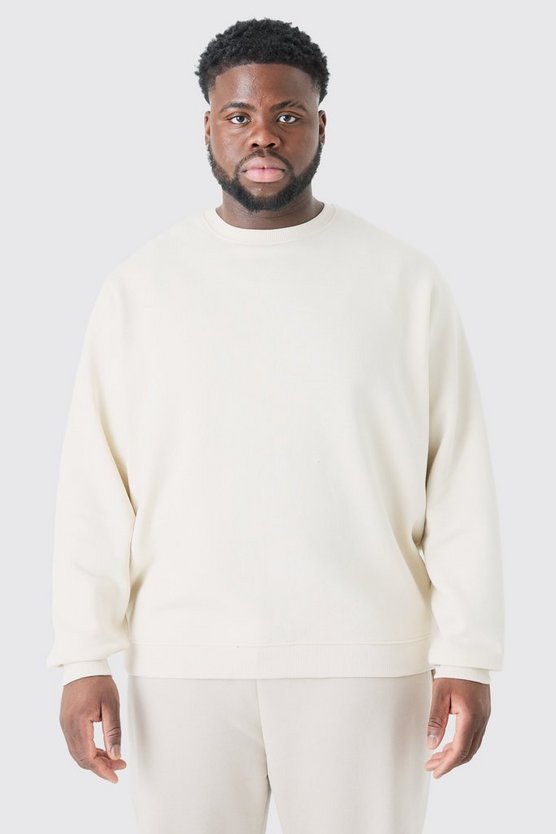 Plus Basic Rundhals-Sweatshirt