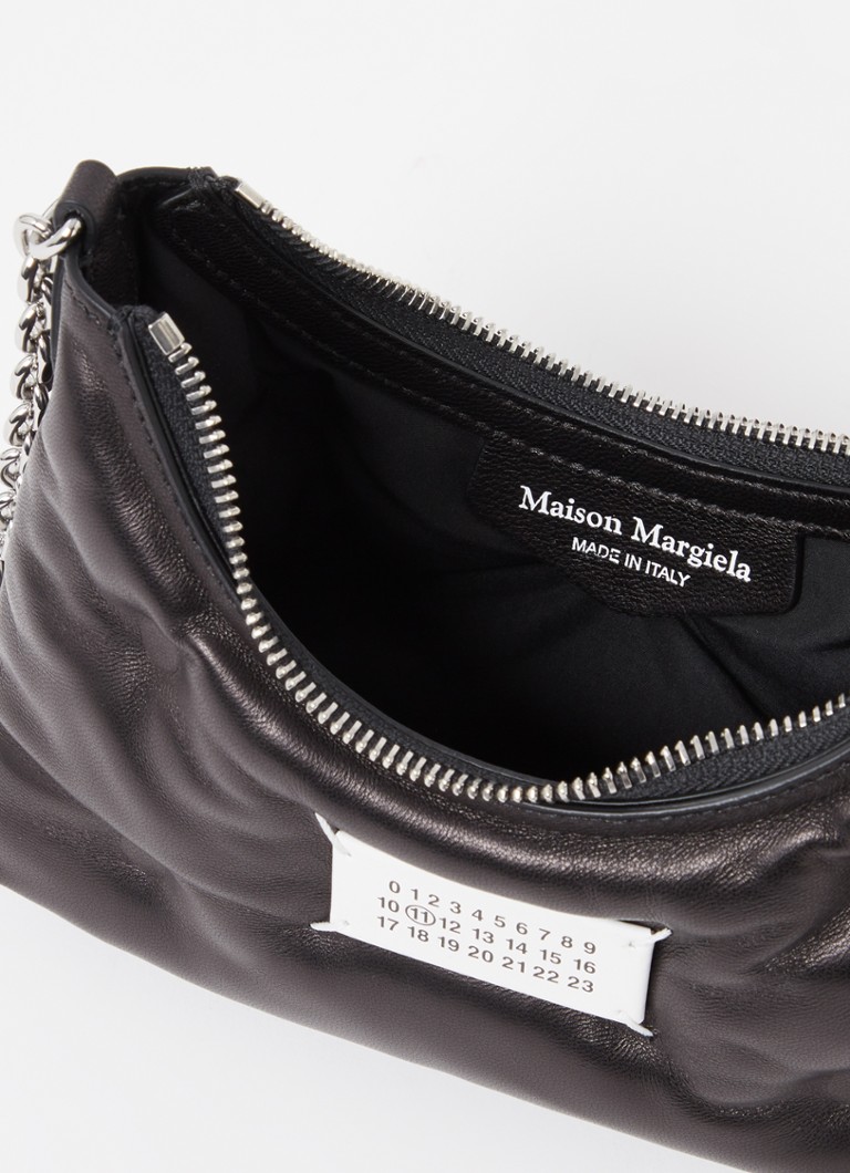 Maison Margiela Glam Slam teļādas plecu soma ar regulējamu plecu siksnu