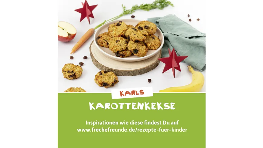 Freche Freunde Bio Feiner Haferriegel Apfel & Banane mit Keksstückchen 69 g
