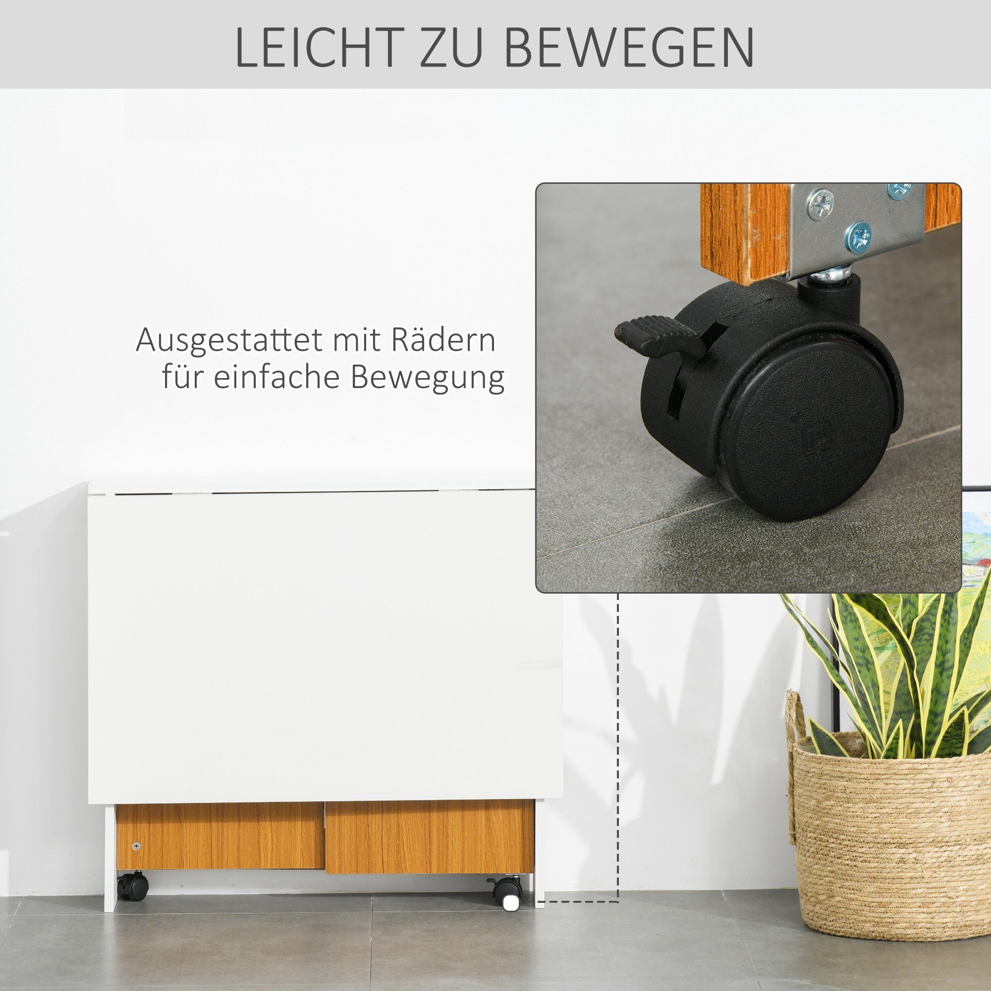 HOMCOM Klapptisch Mobiler Klapptisch