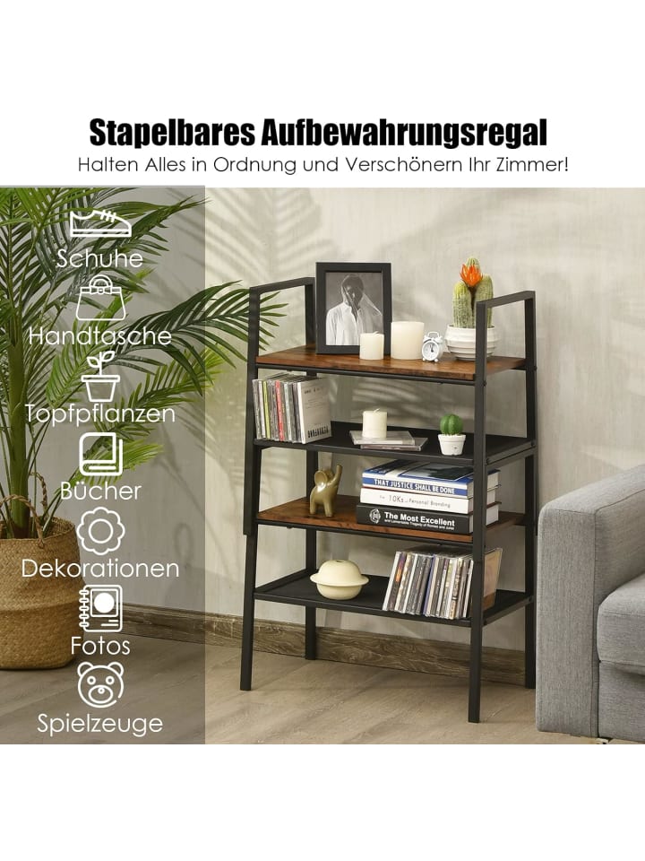 COSTWAY Organizer-Regal in Braun günstig kaufen 54 cm