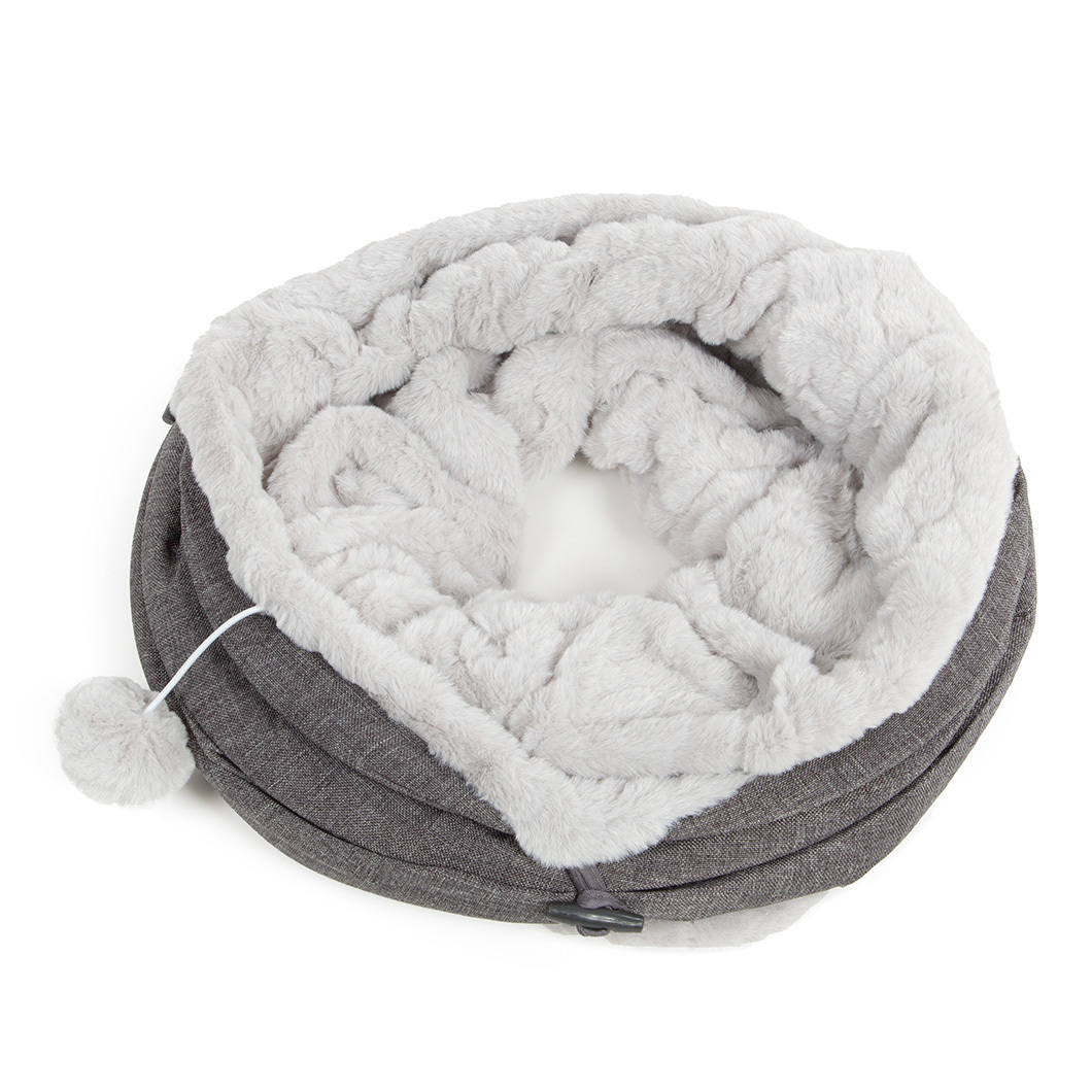 Canadian Cat Company Katzentunnel Canadian Cat Company Katzentunnel XXL mit Kuschelfell grau