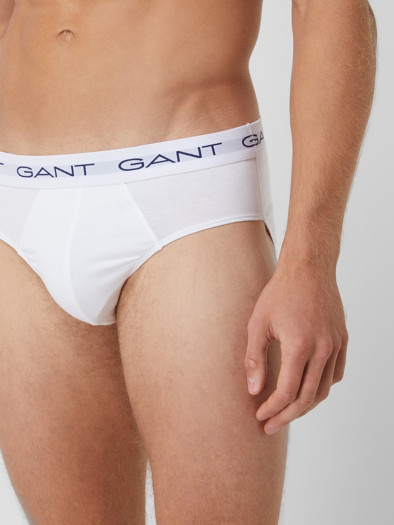 Slip im 3er-Pack in mittelgrau meliert